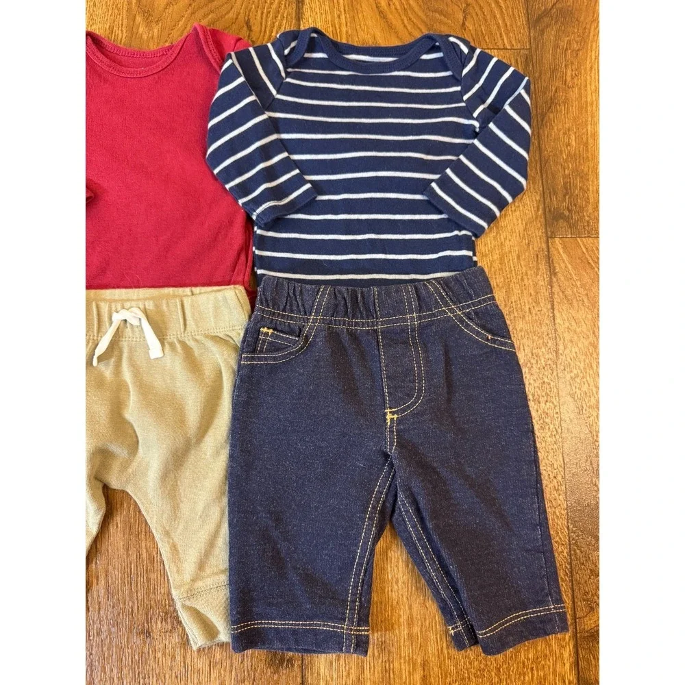 Baby Boy 3 Months Outfits Jeans‎ Pants Long Sleeved Bpdysuits Shirts Clothes Lot